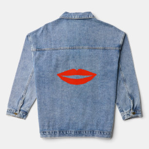 Red Lips Denim Jacket