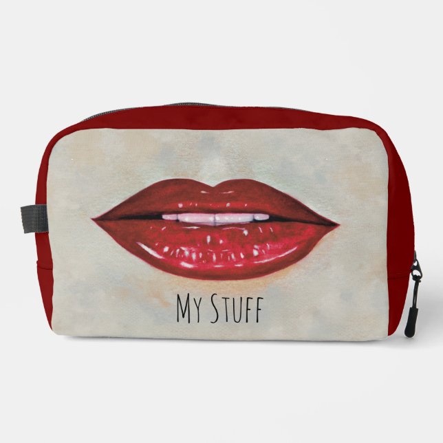 Red Lips Dopp Kit (Front)