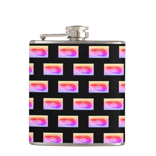 Red Lips Hip Flask (Front)