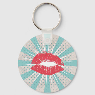 Red lips key ring
