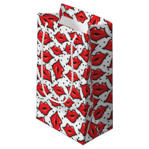 Red Lips Kiss Lipstick & Beauty Supply Distributor Small Gift Bag