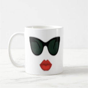Red Lips Kiss Sunglasses Lip Boss Coffee Cup
