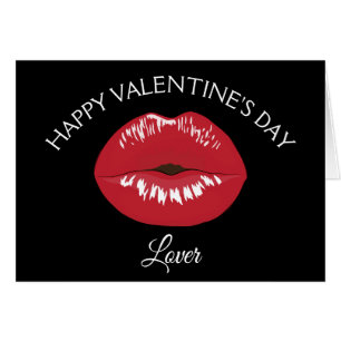 Red Lips Kiss Valentine's Day  Card