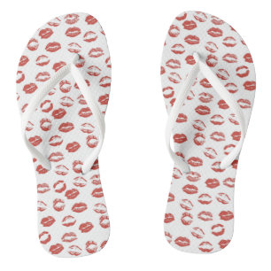 Red Lips Kisses Jandals