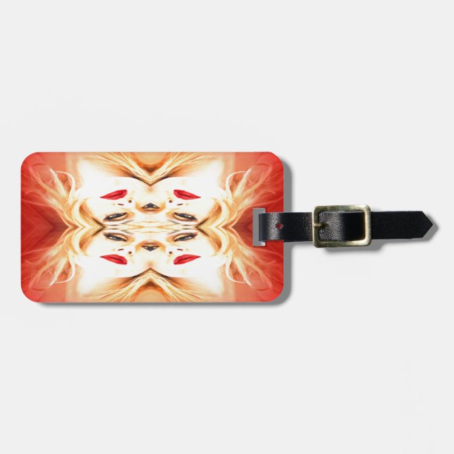 Red Lips Luggage Tag (Front Horizontal)