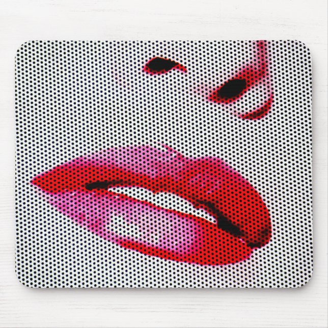 Red Lips Mouse Pad (Front)