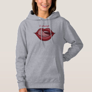 Red Lips Open Mouth Thunder_Cove Hoodie