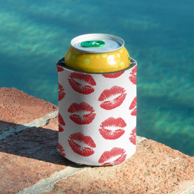 Red Lips, Pattern Of Lips, Red Lipstick, Kiss Can Cooler (In Situ Pool)