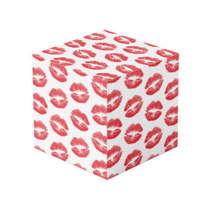 Red Lips, Pattern Of Lips, Red Lipstick, Kiss Cube