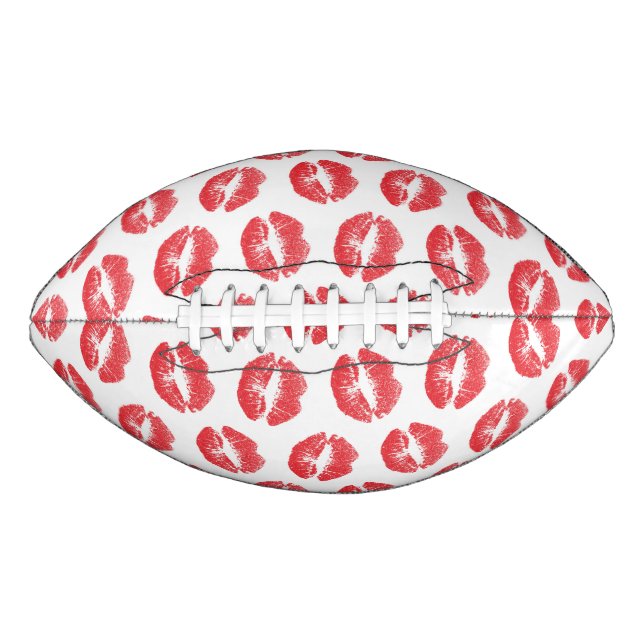 Red Lips, Pattern Of Lips, Red Lipstick, Kiss Football (Front)