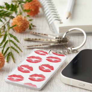 Red Lips, Pattern Of Lips, Red Lipstick, Kiss Key Ring