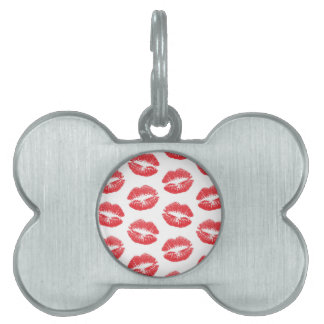 Red Lips, Pattern Of Lips, Red Lipstick, Kiss Pet ID Tag