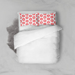 Red Lips, Pattern Of Lips, Red Lipstick, Kiss Pillowcase