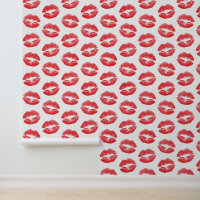 Red Lips, Pattern Of Lips, Red Lipstick, Kiss