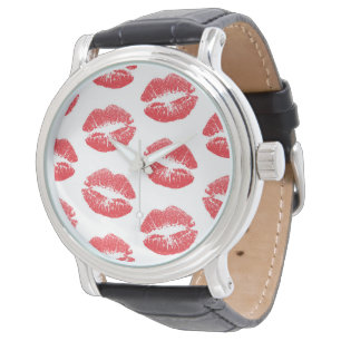 Red Lips, Pattern Of Lips, Red Lipstick, Kiss Watch