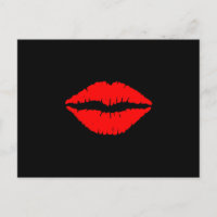 Red Lips Postcard