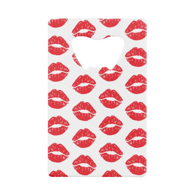 Red Lips, Red Lipstick, Kiss, Pattern Of Lips (Front)
