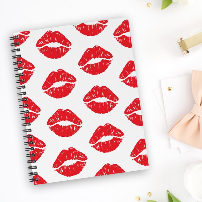 Red Lips, Red Lipstick, Kiss, Pattern Of Lips Planner (Creator Uploaded)