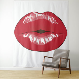 Red Lips Tapestry