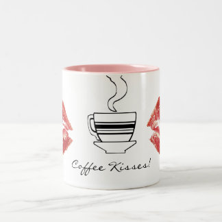 Red Lipstick Coffee Kisses Fun Drinkware Mug