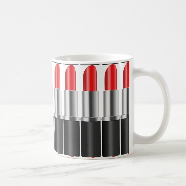 Red lipstick. coffee mug (Right)