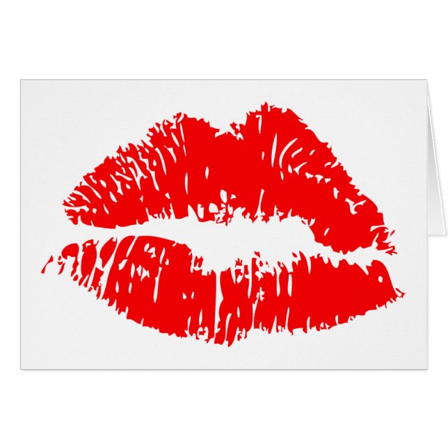 Red Lipstick Kiss Mark (Front Horizontal)