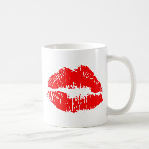 Red Lipstick Kiss Mark Coffee Mug