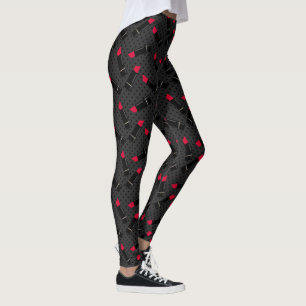 Red lipstick leggings