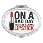Red Lipstick Mirror Compact