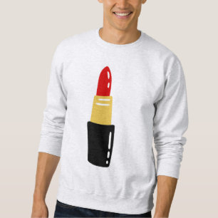 red lipstick print sweatshirt