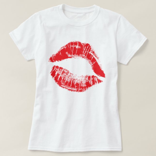 Red Lipstick Smooch Shirt (Design Front)