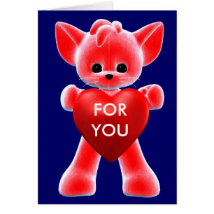 Red Little Fox with Heart