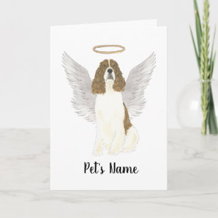 Red Liver White English Springer Spaniel Sympathy Card