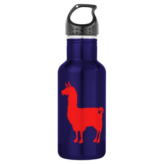 Red Llama Water Bottle (Front)