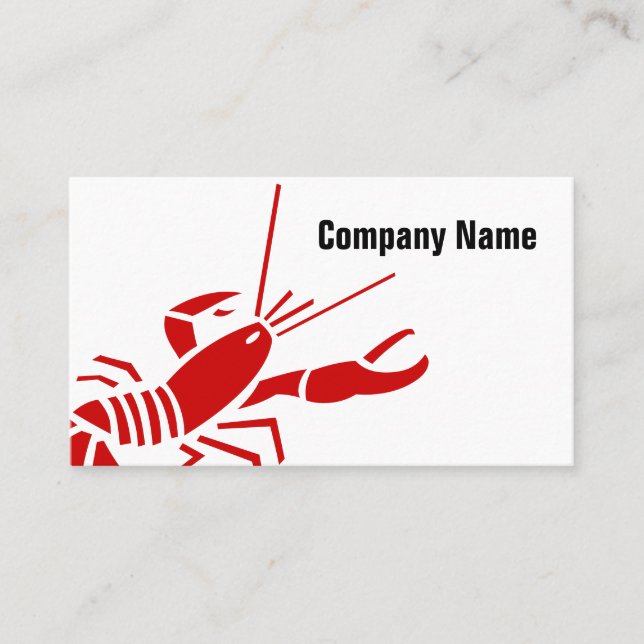 Red lobster business card | Seafood template (Front)