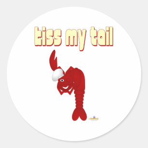 Red Lobster Chef Kiss My Tail Classic Round Sticker