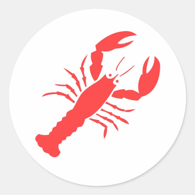 red lobster classic round sticker (Front)