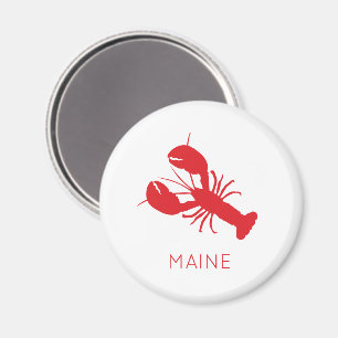 Red Lobster Coastal Beach Ocean Maine Fun Magnet