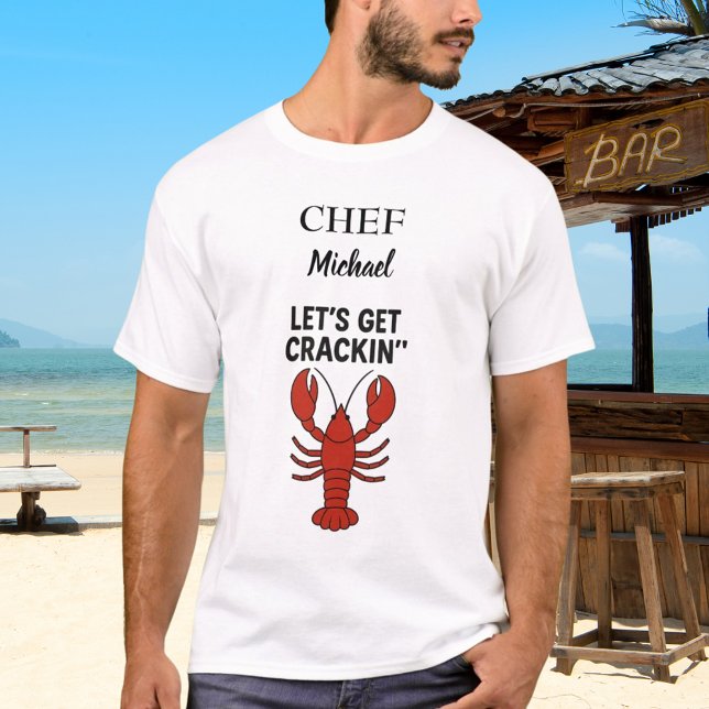Red lobster crawfish boil party name chef cook T-Shirt (Creator Uploaded)