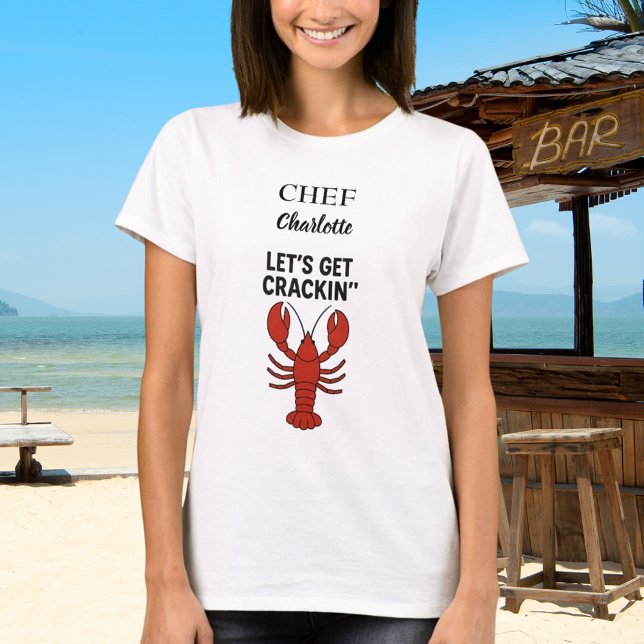 Red lobster crawfish boil party name chef cook T-Shirt (Creator Uploaded)