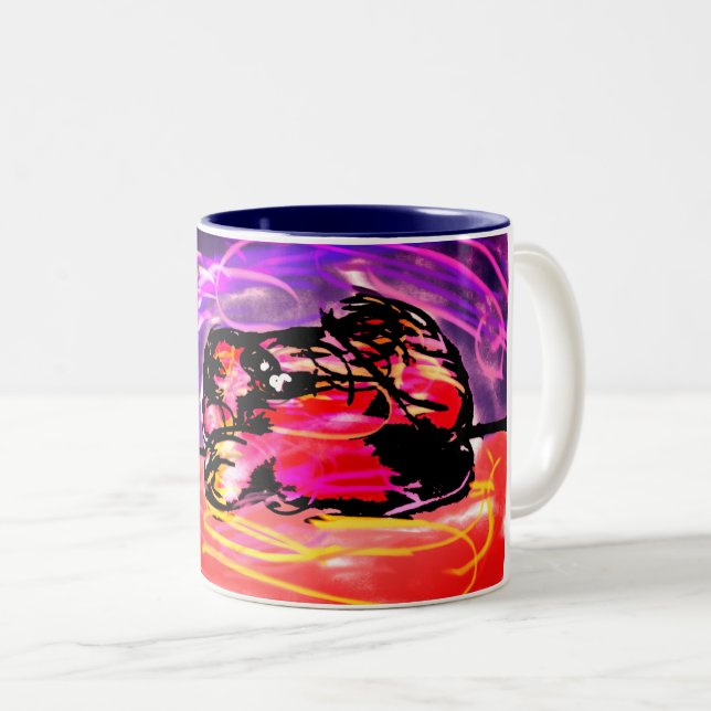 Red lobster Gem Two-Tone Coffee Mug (Front Right)