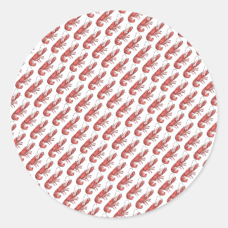Red Lobster Image Design Classic Round Sticker