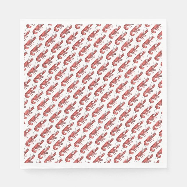 Red Lobster Image Design Napkin (Front)