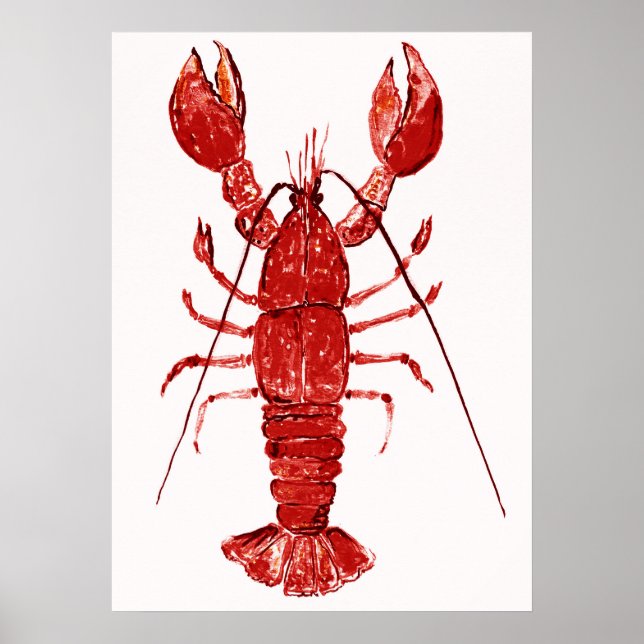Red lobster painting poster (Front)