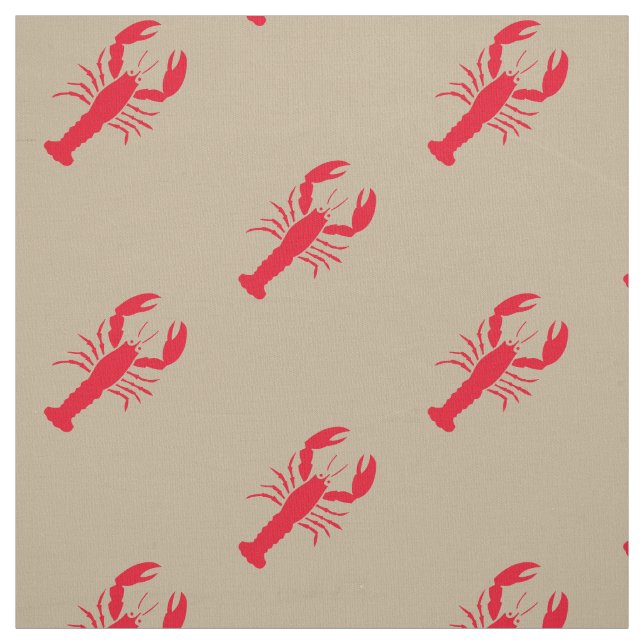 red lobster pattern fabric (Swatch)