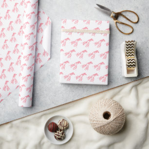 Red Lobster Seafood Maine Preppy Beach Wrapping Paper
