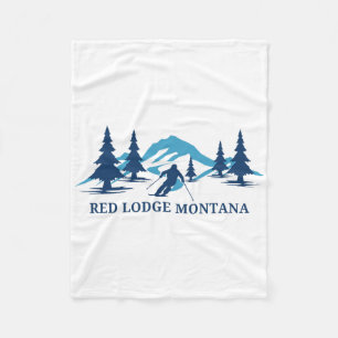 Red Lodge Montana Ski Resort Skiing Skier  Fleece Blanket