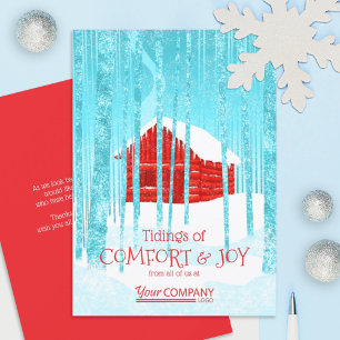 Red Logo Company Business Holiday Christmas Card