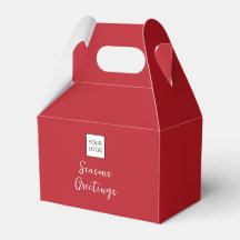 Red Logo Text Promotional Business Packaging