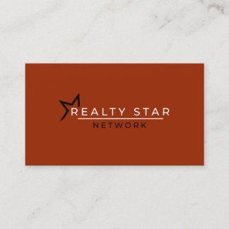 Red Logo with Red Banner Business Card